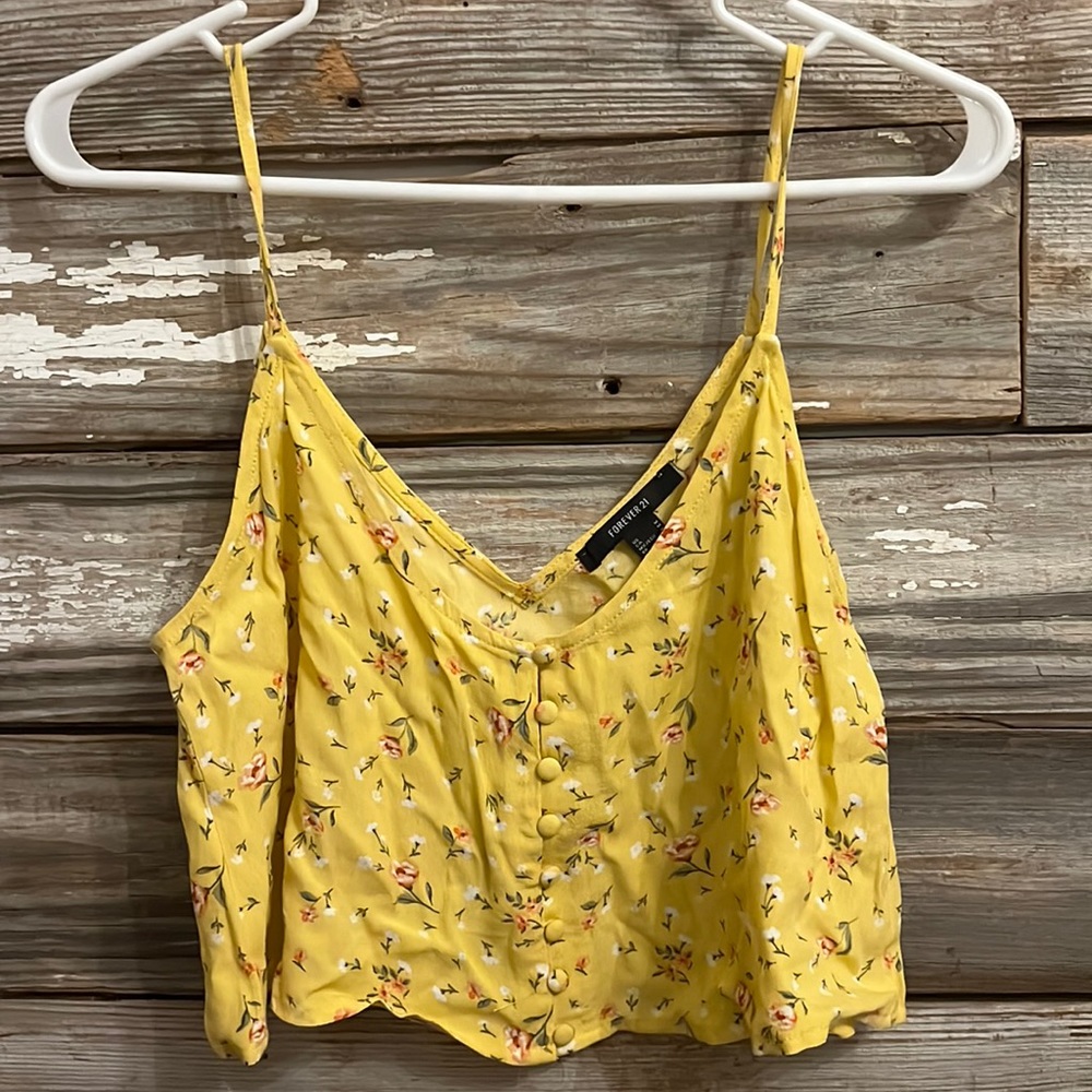 Yellow crop top